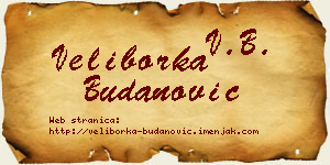 Veliborka Budanović vizit kartica